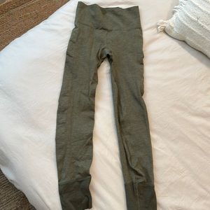 Lululemon ebb to street pant in olive green